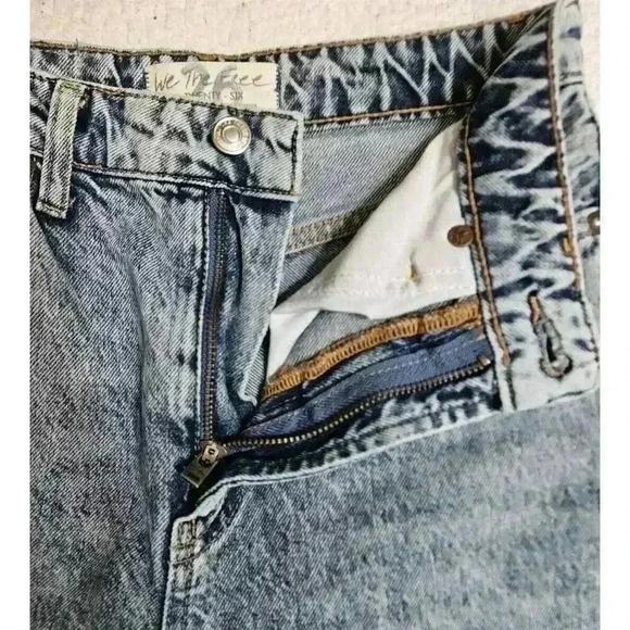 We The Free People Y2K jeans High Rise Balloon leg Womens Sz 26 Taper Hem - Picture 6 of 13